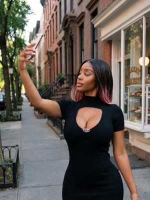 Nikki on her bodega pause, one of her story lines
